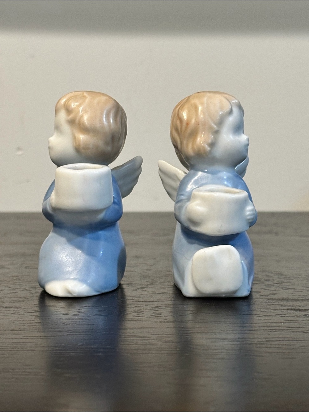 Colonial Candle Blue Angel Pair Tealight Holders - Picture 7 of 10